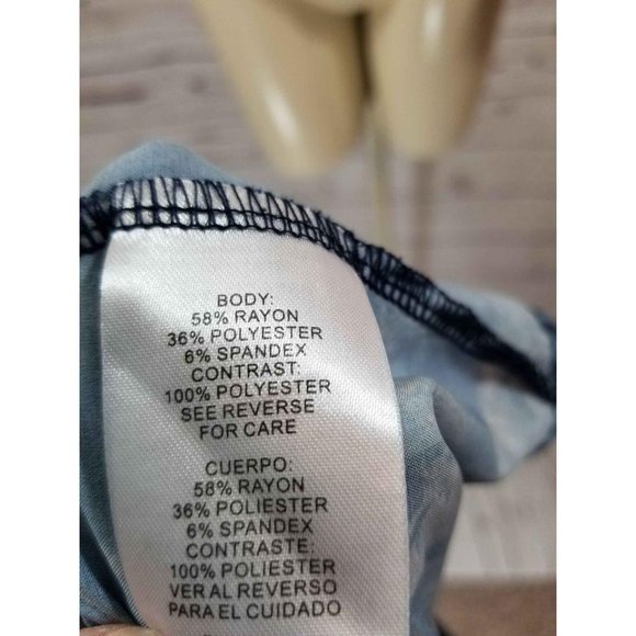 Symmetry Top Short Sleeves color block hi-lo Sz L - Picture 7 of 7